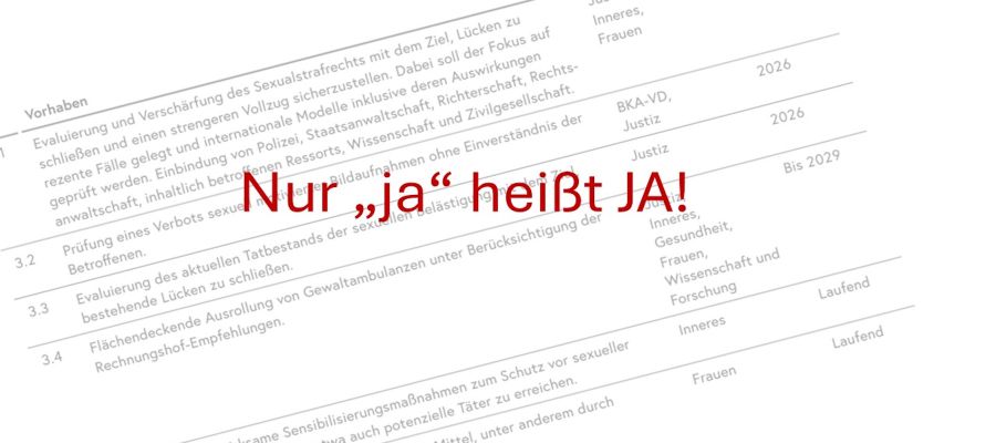 Nur "ja" heißt JA!