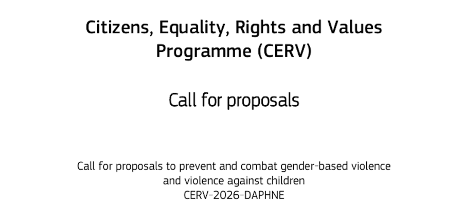 Das Bild zeigt das Titelbild des Berichts Citizens, Equality, Rights and Values Programme (CERV)